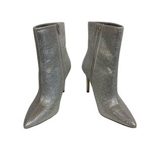 BP Silver Heeled Rhinestone Boots‎ Size 6 NWOT